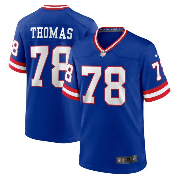 Men’s New York Giants Andrew Thomas Nike Royal Classic Player Game Jersey