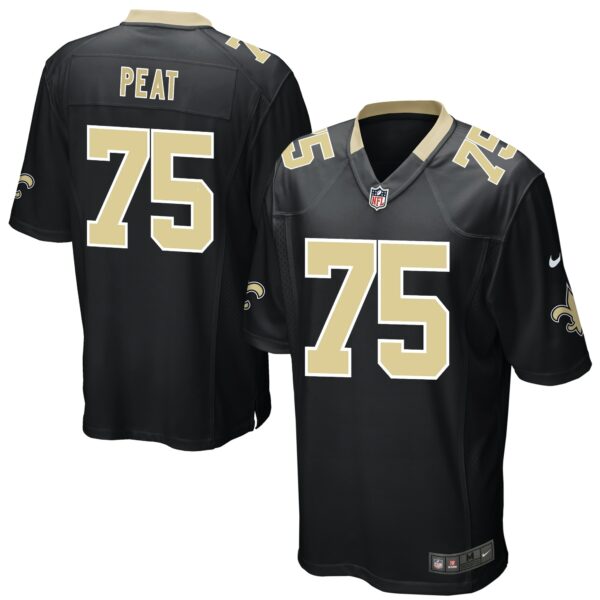 Men’s New Orleans Saints Andrus Peat Nike Black Game Player Jersey