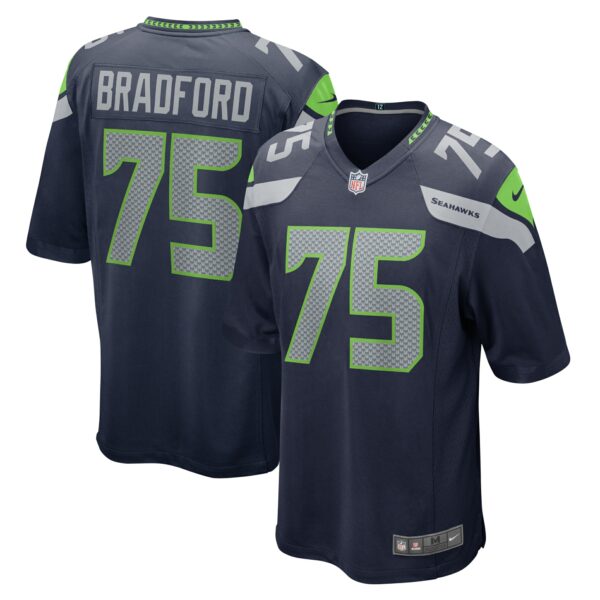 Men’s Seattle Seahawks Anthony Bradford Nike College Navy Team Game Jersey