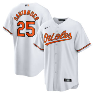 Men's Baltimore Orioles Anthony Santander Nike White Replica Player Jersey