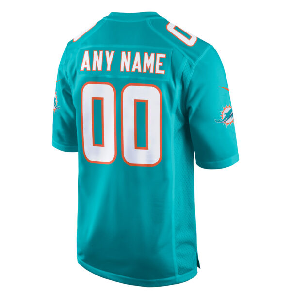 Men’s Miami Dolphins Nike Aqua Custom Game Jersey