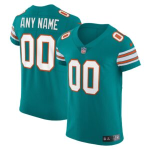 Men's Miami Dolphins Nike Aqua Elite Vapor Untouchable Custom Jersey