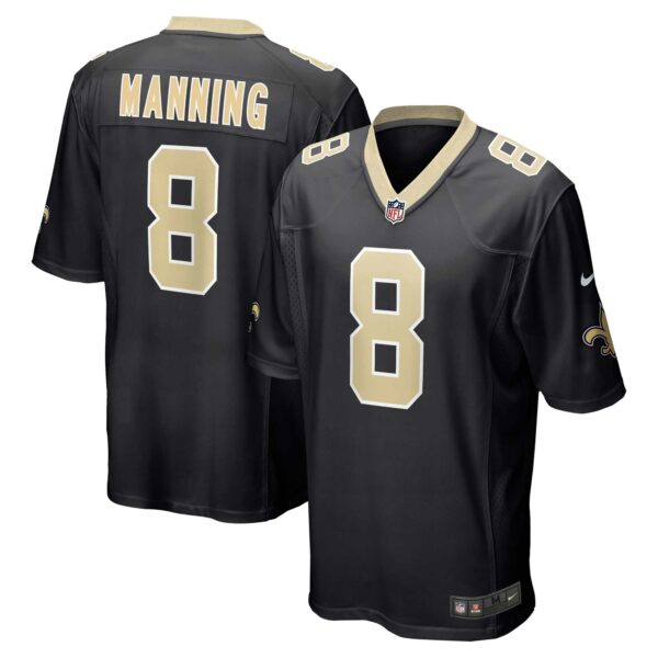 Men’s New Orleans Saints Archie Manning Nike Black Retired Player Game Jersey