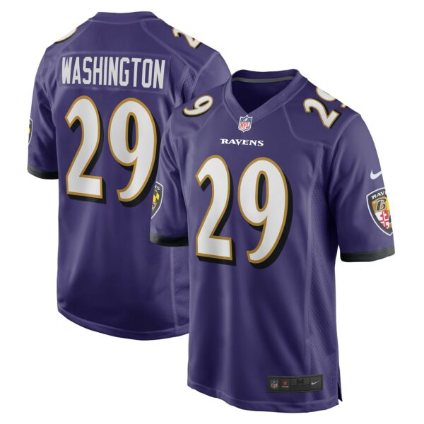 Men’s Baltimore Ravens Ar’Darius Washington Nike Purple Player Game Jersey