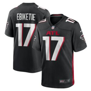 Men's Atlanta Falcons Arnold Ebiketie Nike Black Team Game Jersey