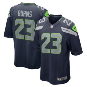 Men's Seattle Seahawks Artie Burns Nike College Navy Game Jersey