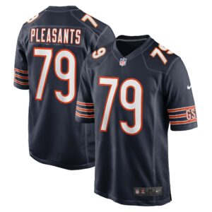 Men's Chicago Bears Austen Pleasants Nike Navy Game Jersey