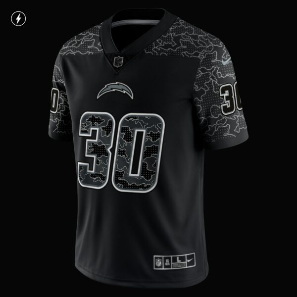 Men’s Los Angeles Chargers Austin Ekeler Nike Black RFLCTV Limited Jersey