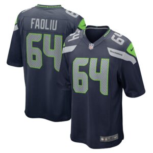 Men's Seattle Seahawks Austin Faoliu Nike College Navy Game Jersey