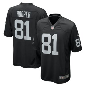 Men's Las Vegas Raiders Austin Hooper Nike Black Team Game Jersey