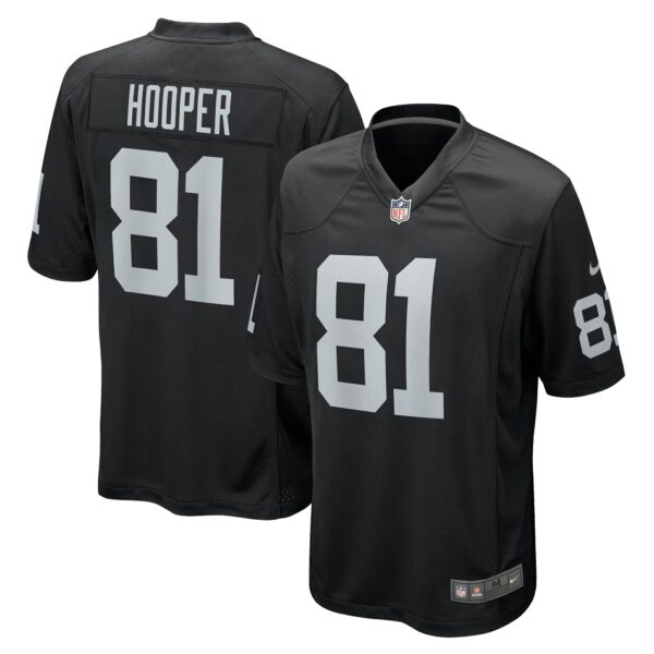 Men’s Las Vegas Raiders Austin Hooper Nike Black Team Game Jersey