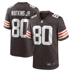 Men's Cleveland Browns Austin Watkins Jr. Nike Brown Team Game Jersey