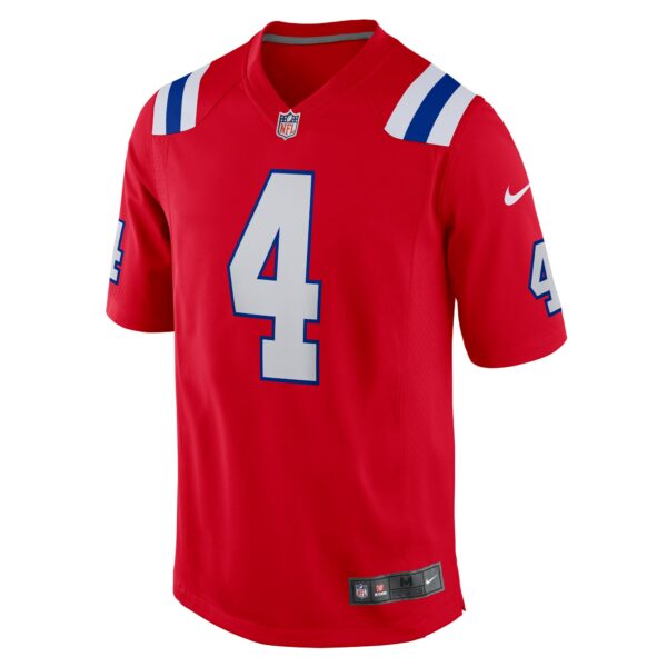 Men’s New England Patriots Bailey Zappe Nike Red Alternate Game Player Jersey