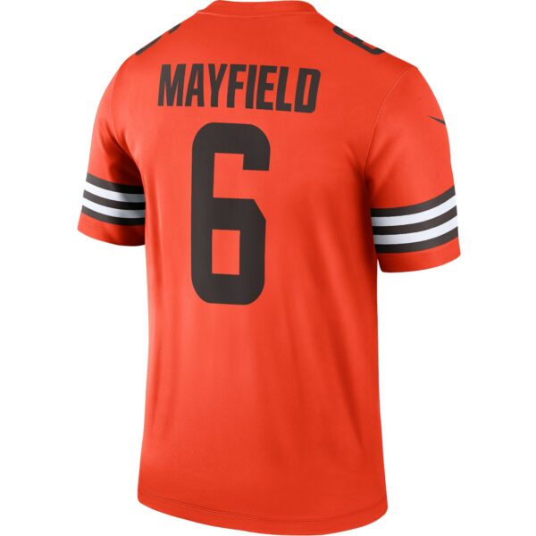 Men’s Cleveland Browns Baker Mayfield Nike Orange Inverted Legend Jersey