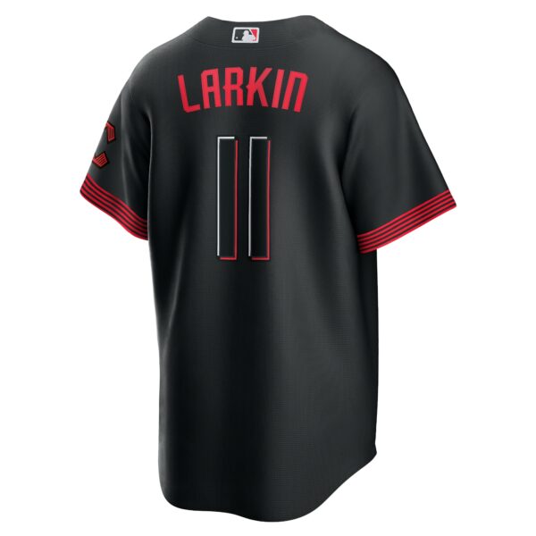 Men’s Cincinnati Reds Barry Larkin Nike Black 2023 City Connect Replica Player Jersey