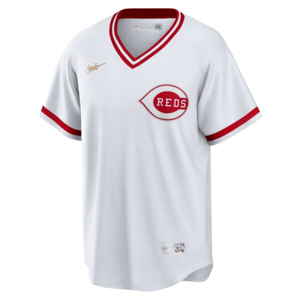 Men’s Cincinnati Reds Barry Larkin Nike White Home Cooperstown Collection Player Jersey