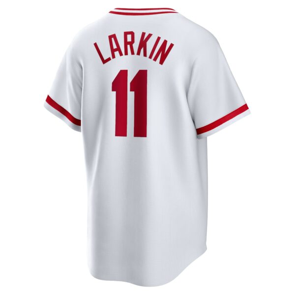 Men’s Cincinnati Reds Barry Larkin Nike White Home Cooperstown Collection Player Jersey