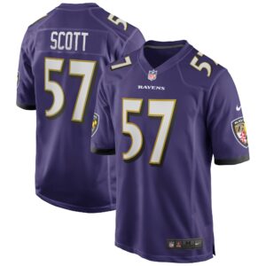 Men's Baltimore Ravens Bart Scott Nike Purple Game Retired Player Jersey