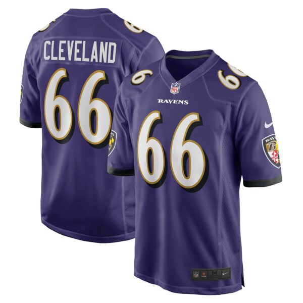 Men’s Baltimore Ravens Ben Cleveland Nike Purple Game Jersey