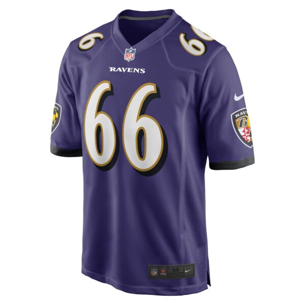 Men’s Baltimore Ravens Ben Cleveland Nike Purple Game Jersey