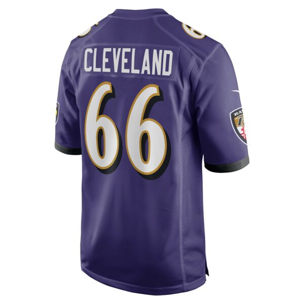 Men’s Baltimore Ravens Ben Cleveland Nike Purple Game Jersey