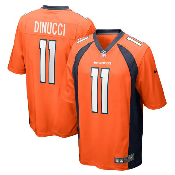 Men’s Denver Broncos Ben DiNucci Nike Orange Team Game Jersey