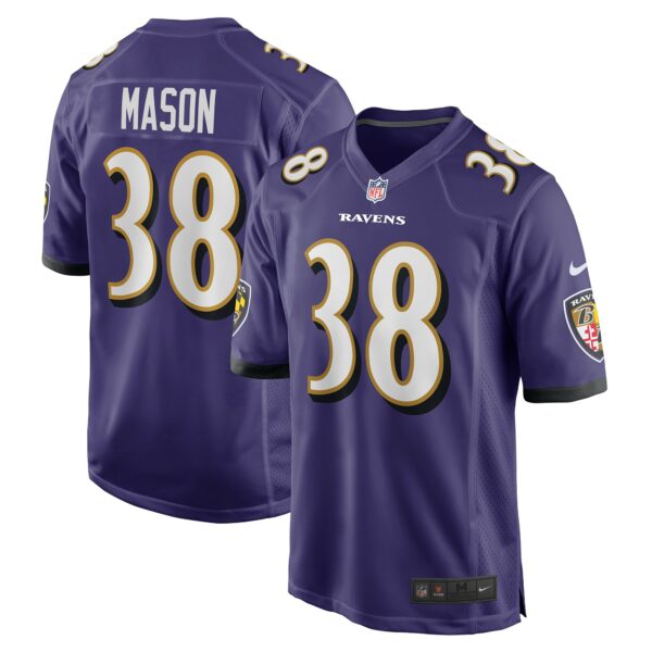 Men’s Baltimore Ravens Ben Mason Nike Purple Game Jersey