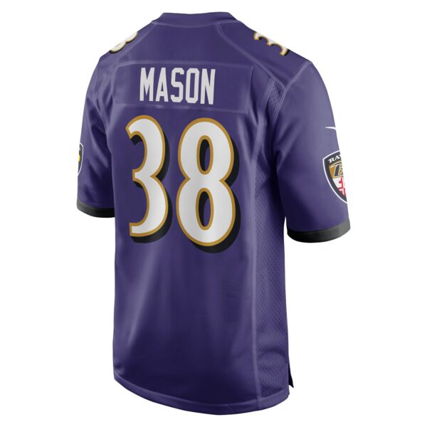 Men’s Baltimore Ravens Ben Mason Nike Purple Game Jersey