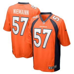 Men's Denver Broncos Ben Niemann Nike Orange Team Game Jersey