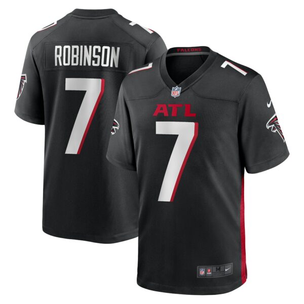 Men’s Atlanta Falcons Bijan Robinson Nike Black 2023 NFL Draft First Round Pick Game Jersey