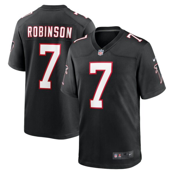 Men’s Atlanta Falcons Bijan Robinson Nike Black 2023 NFL Draft First Round Pick Throwback Game Jersey