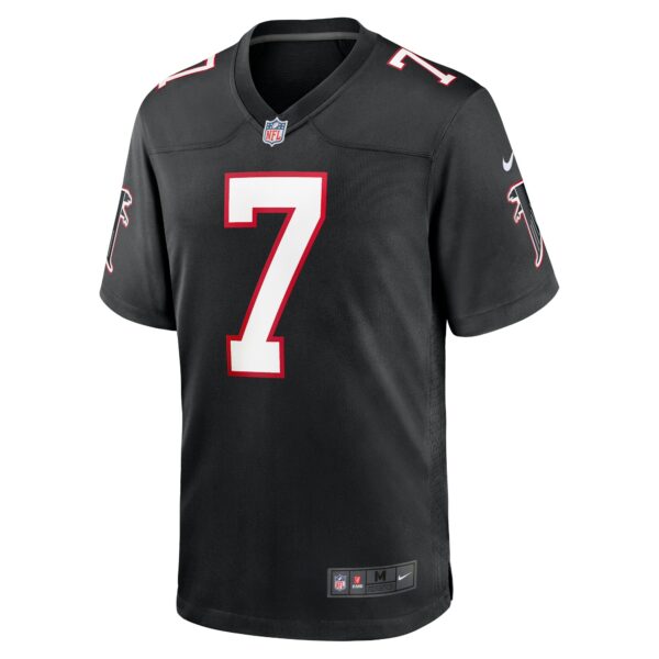 Men’s Atlanta Falcons Bijan Robinson Nike Black 2023 NFL Draft First Round Pick Throwback Game Jersey