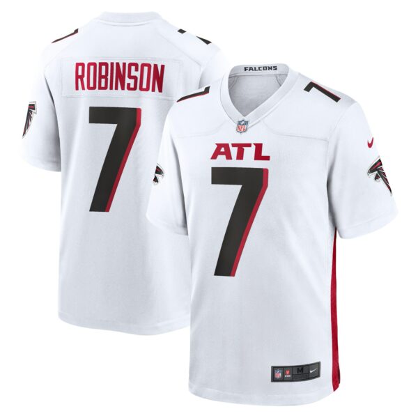 Men’s Atlanta Falcons Bijan Robinson Nike White 2023 NFL Draft First Round Pick Game Jersey