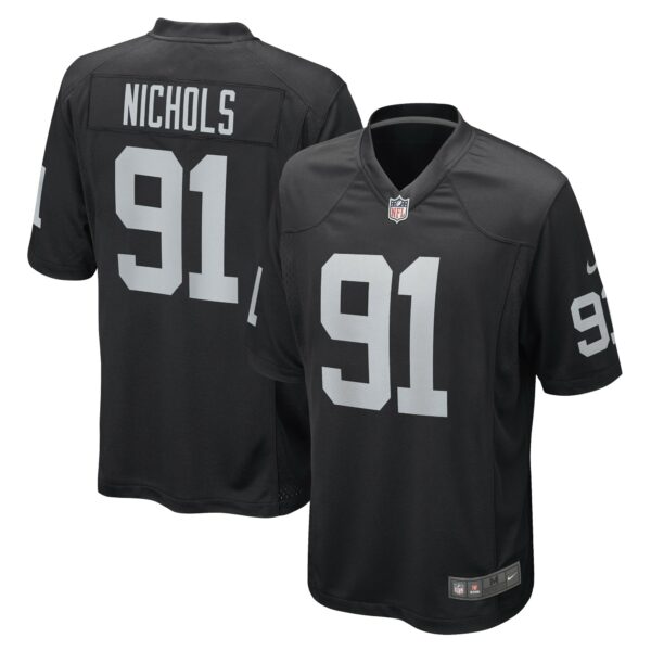 Men’s Las Vegas Raiders Bilal Nichols Nike Black Game Player Jersey