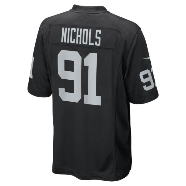 Men’s Las Vegas Raiders Bilal Nichols Nike Black Game Player Jersey