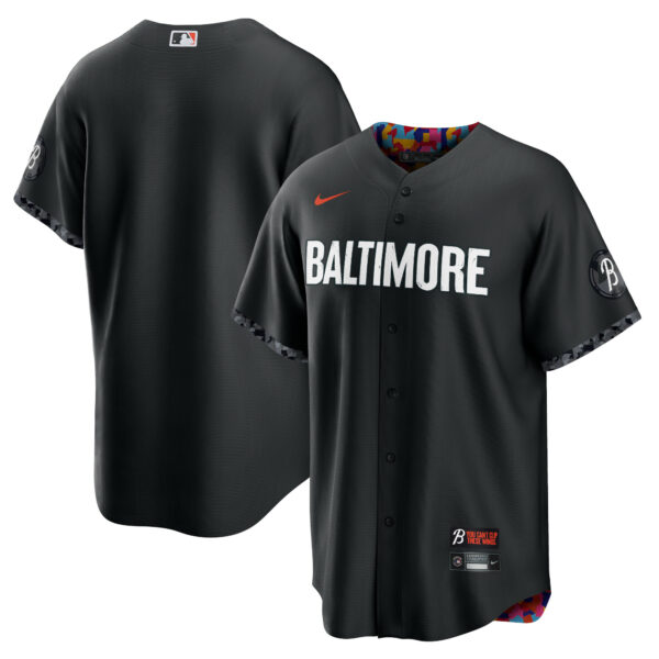 Men’s Baltimore Orioles  Nike Black 2023 City Connect Replica Jersey