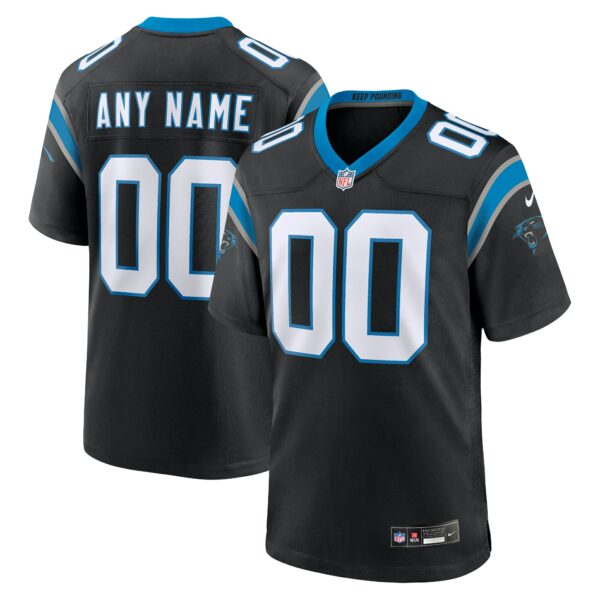 Men’s Carolina Panthers Nike Black Custom Game Jersey