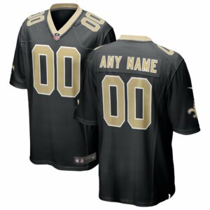 Men's New Orleans Saints Nike Black Custom Game Jersey