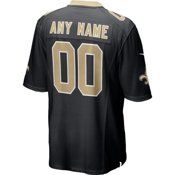 Men’s New Orleans Saints Nike Black Custom Game Jersey