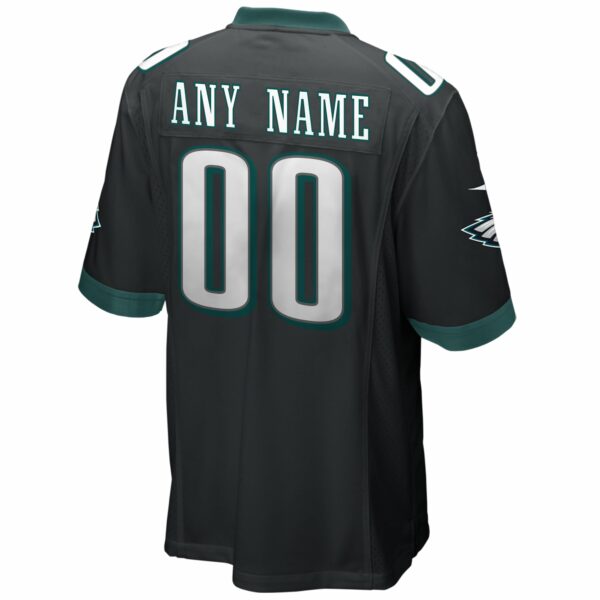 Men’s Philadelphia Eagles Nike Black Alternate Custom Game Jersey