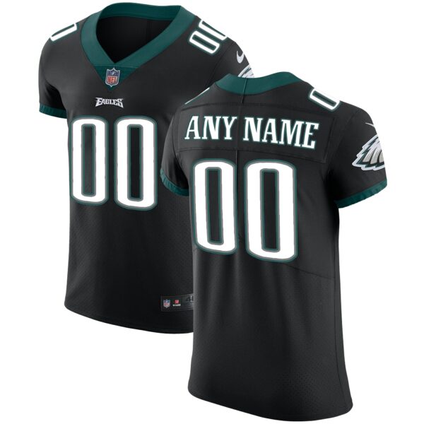 Men’s Philadelphia Eagles Nike Black Vapor Untouchable Custom Elite Jersey