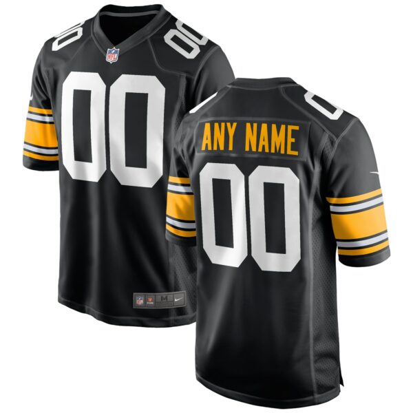 Men’s Pittsburgh Steelers Nike Black Alternate Custom Game Jersey