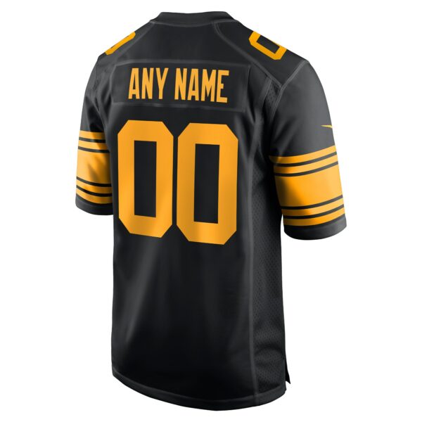 Men’s Pittsburgh Steelers Nike Black Alternate Custom Game Jersey