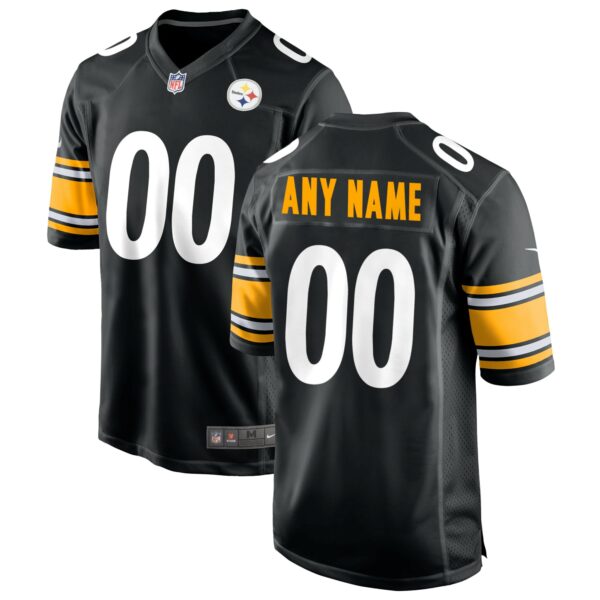 Men’s Pittsburgh Steelers Nike Black Custom Game Jersey