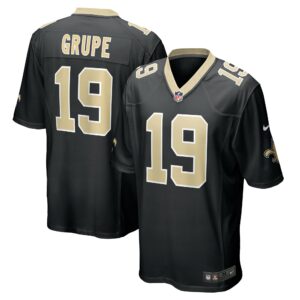 Men's New Orleans Saints Blake Grupe Nike Black Team Game Jersey