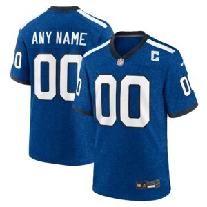 Men's Indiana Nights Indianapolis Colts Nike Blue Alternate Custom Game Jersey