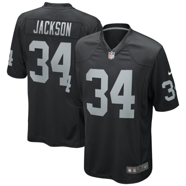 Men’s Las Vegas Raiders Bo Jackson Nike Black Game Retired Player Jersey