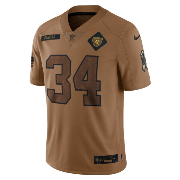 Men’s Las Vegas Raiders Bo Jackson Nike Brown 2023 Salute To Service Retired Player Limited Jersey