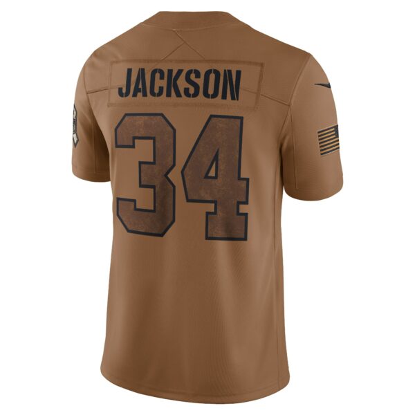 Men’s Las Vegas Raiders Bo Jackson Nike Brown 2023 Salute To Service Retired Player Limited Jersey