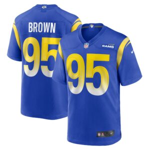 Men's Los Angeles Rams Bobby Brown III Nike Royal Team Game Jersey